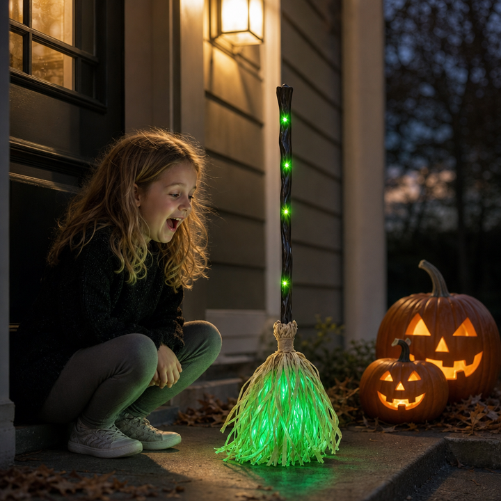 Cackleflight – Self-Propelled Light-Up Cackling Witch Broom