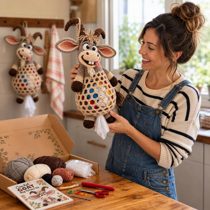 CozyLoop – Crochet Goat Bag Holder Kit