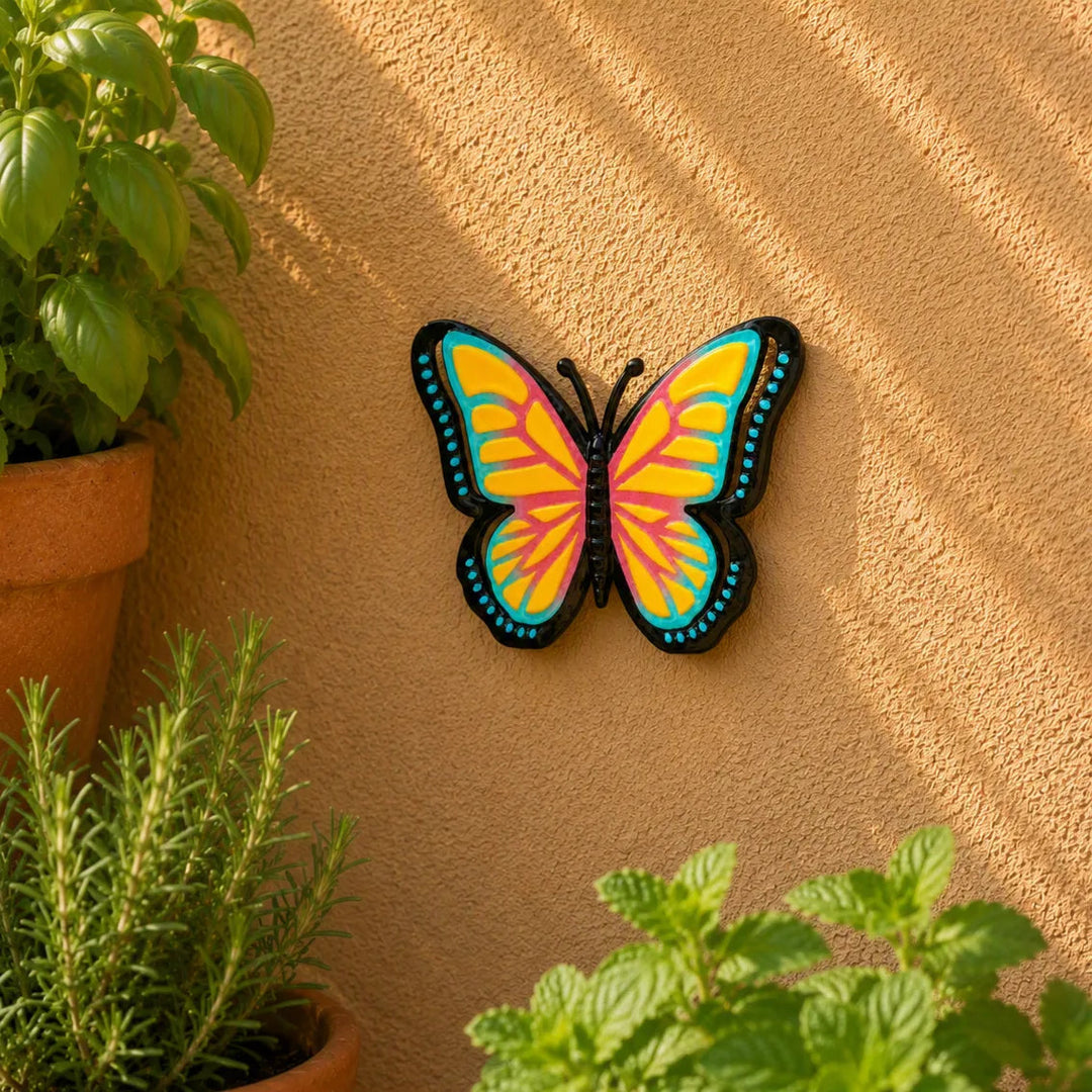 Bloomly – 3D Metal Bee Butterfly and Ladybug Garden Wall Decor Set, Hand