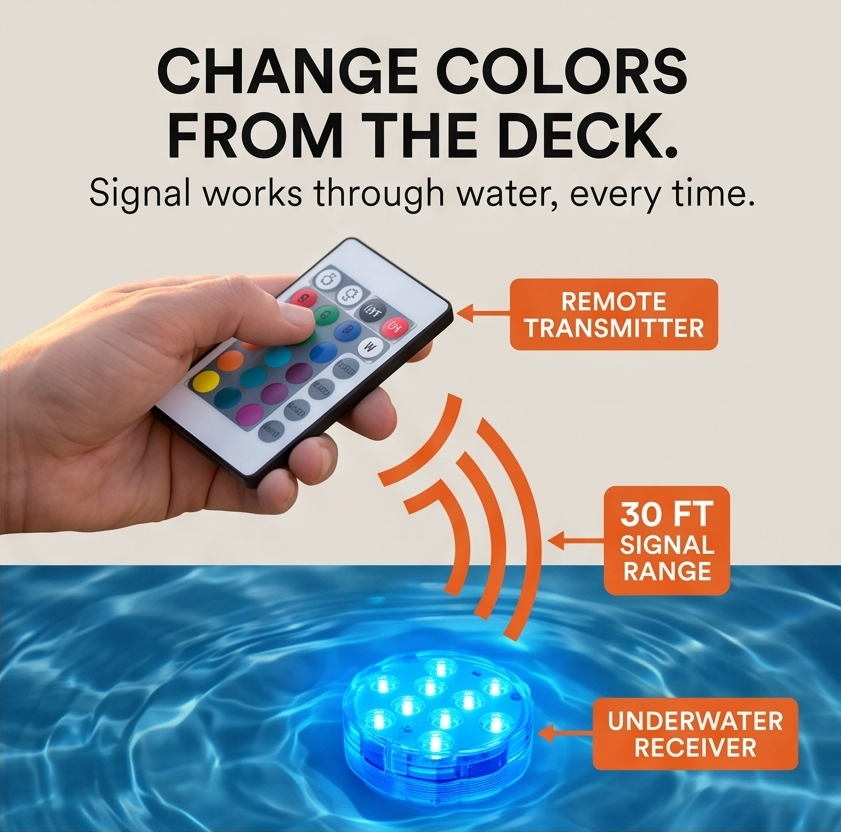 LumaGlow™ – Submersible Pool Light with Remote