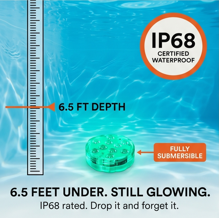 LumaGlow™ – Submersible Pool Light with Remote