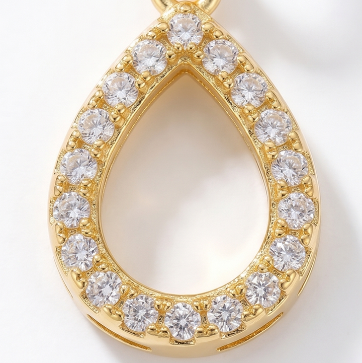 Lumière™ – Crystal Teardrop Dangle Hoop Earrings