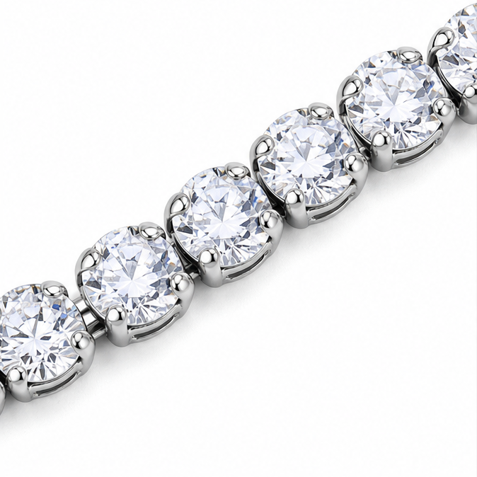 Lumière – Pavé Zircon Cross Tennis Bracelet in Silver or Gold Lumière – Pavé Zircon Cross Tennis Bracelet in Silver or Gold