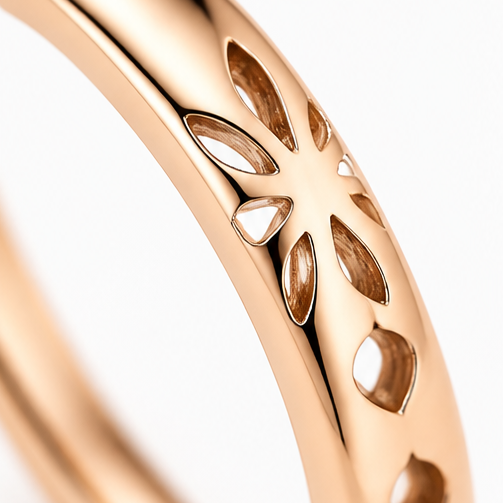 Lumielle™ – Sparkling Rose-Gold Floral Hoops