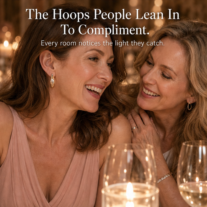 Lumielle™ – Sparkling Rose-Gold Floral Hoops