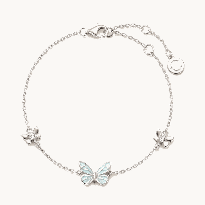 Luminova™ – Glow in the Dark Butterfly Bracelet Silver