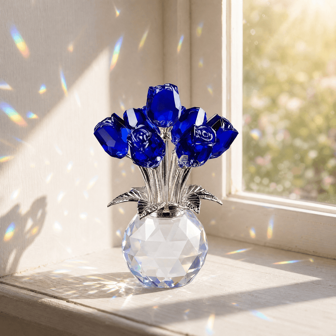 Lumirose – Crystal Rose Bouquet with Vase – Lark & Clover