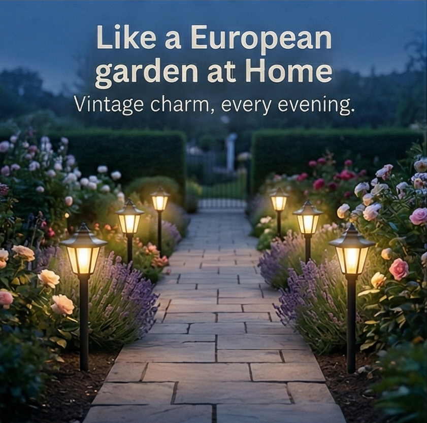 Lumivera™ – Vintage Hexagonal Solar Garden Light