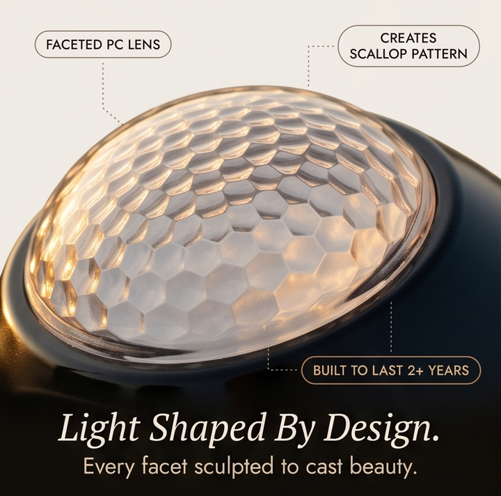 Lumora™ – Decorative Solar Fence Lights with Warm Scallop Glow (6 pack)