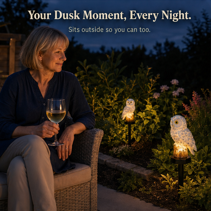 Lumora™ – Solar Owl Garden Light for Magical Dusk Glow