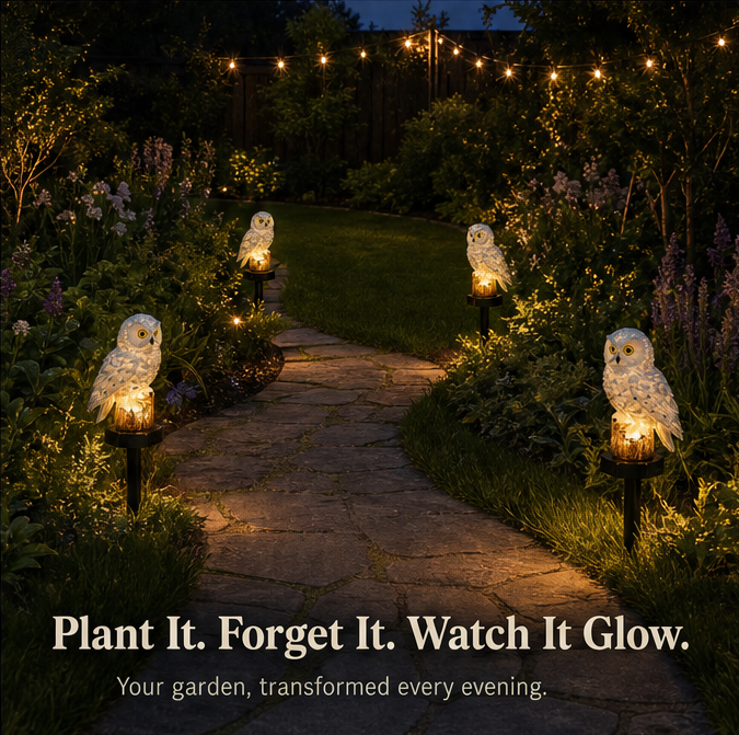 Lumora™ – Solar Owl Garden Light for Magical Dusk Glow