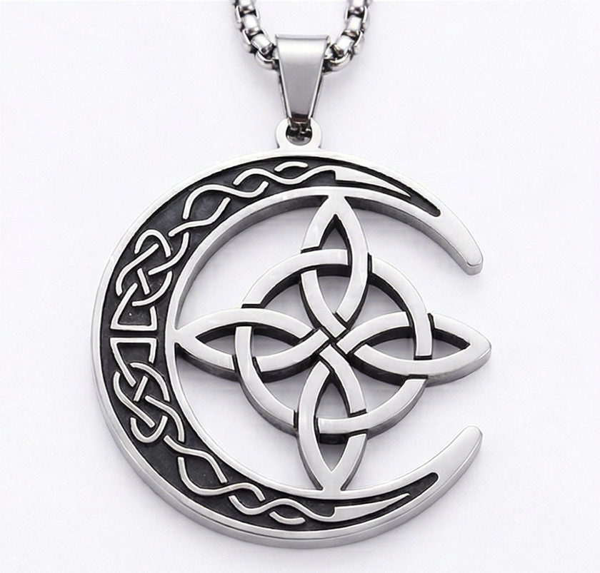 Lunara™ – Celtic Moon and Knot Pendant