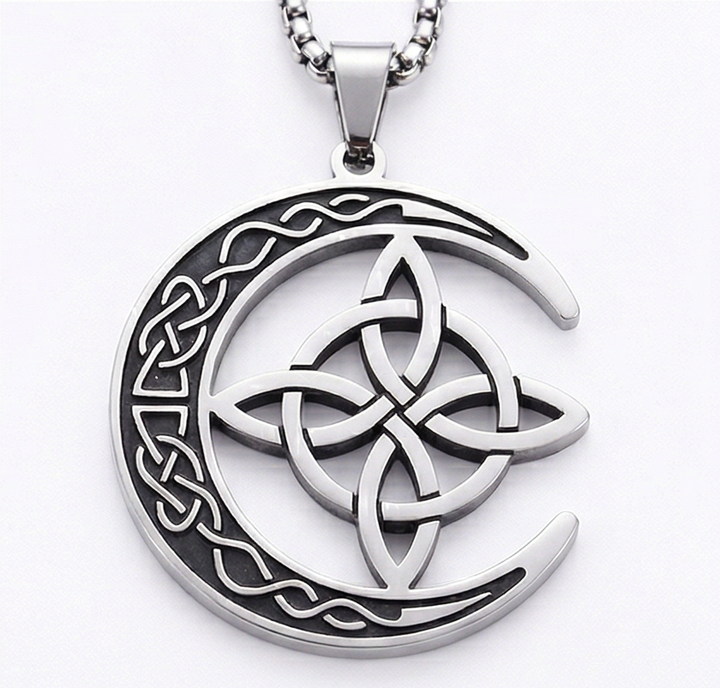 Lunara™ – Celtic Moon and Knot Pendant
