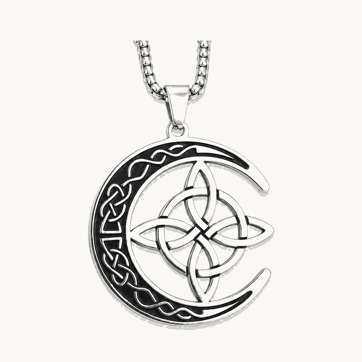 Lunara™ – Celtic Moon and Knot Pendant
