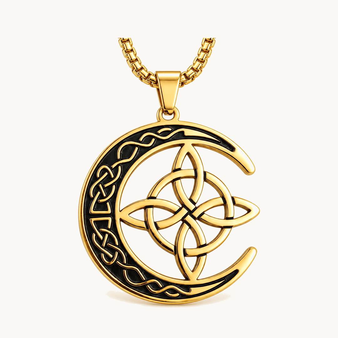 Lunara™ – Celtic Moon and Knot Pendant