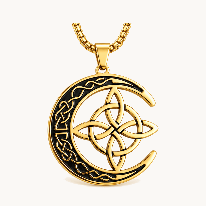 Lunara™ – Celtic Moon and Knot Pendant
