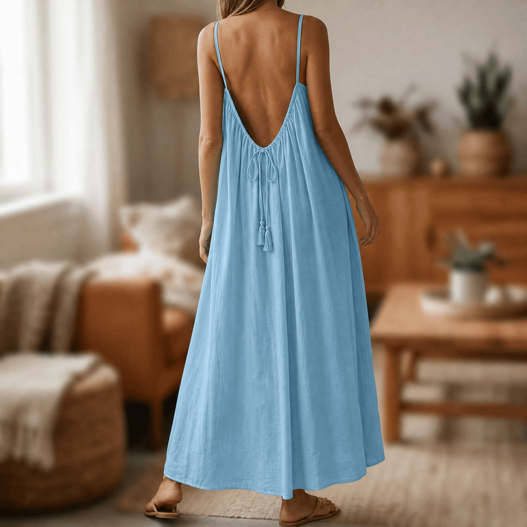 Lunavia – Backless Cami Maxi Dress for Warm Summer Days – Lark & Clover