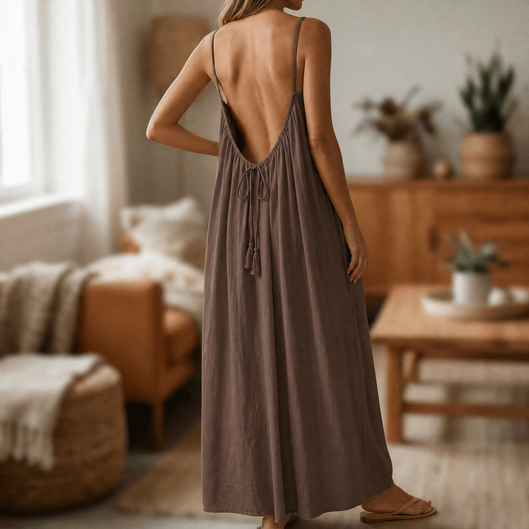 Lunavia – Backless Cami Maxi Dress for Warm Summer Days