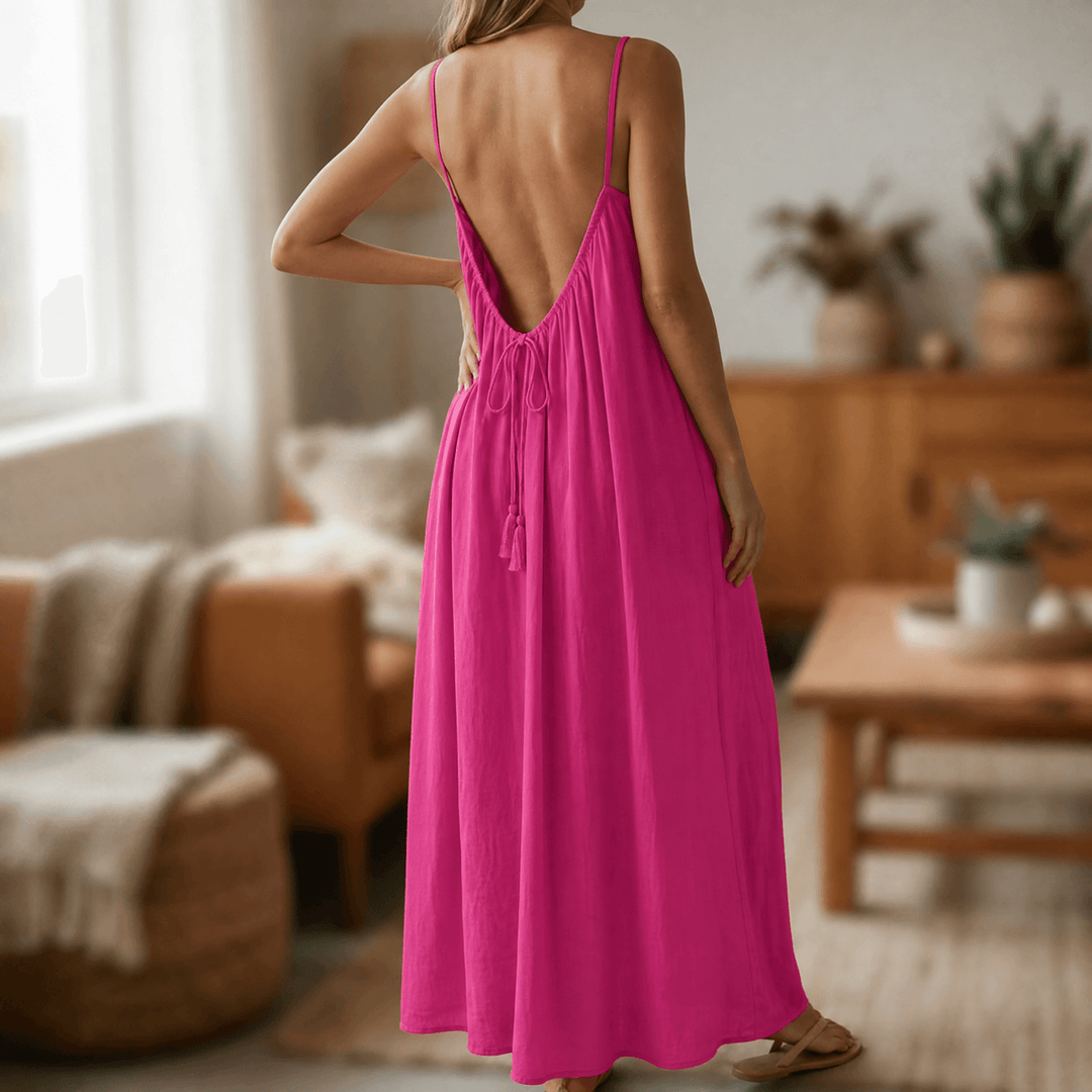 Lunavia – Backless Cami Maxi Dress for Warm Summer Days – Lark & Clover