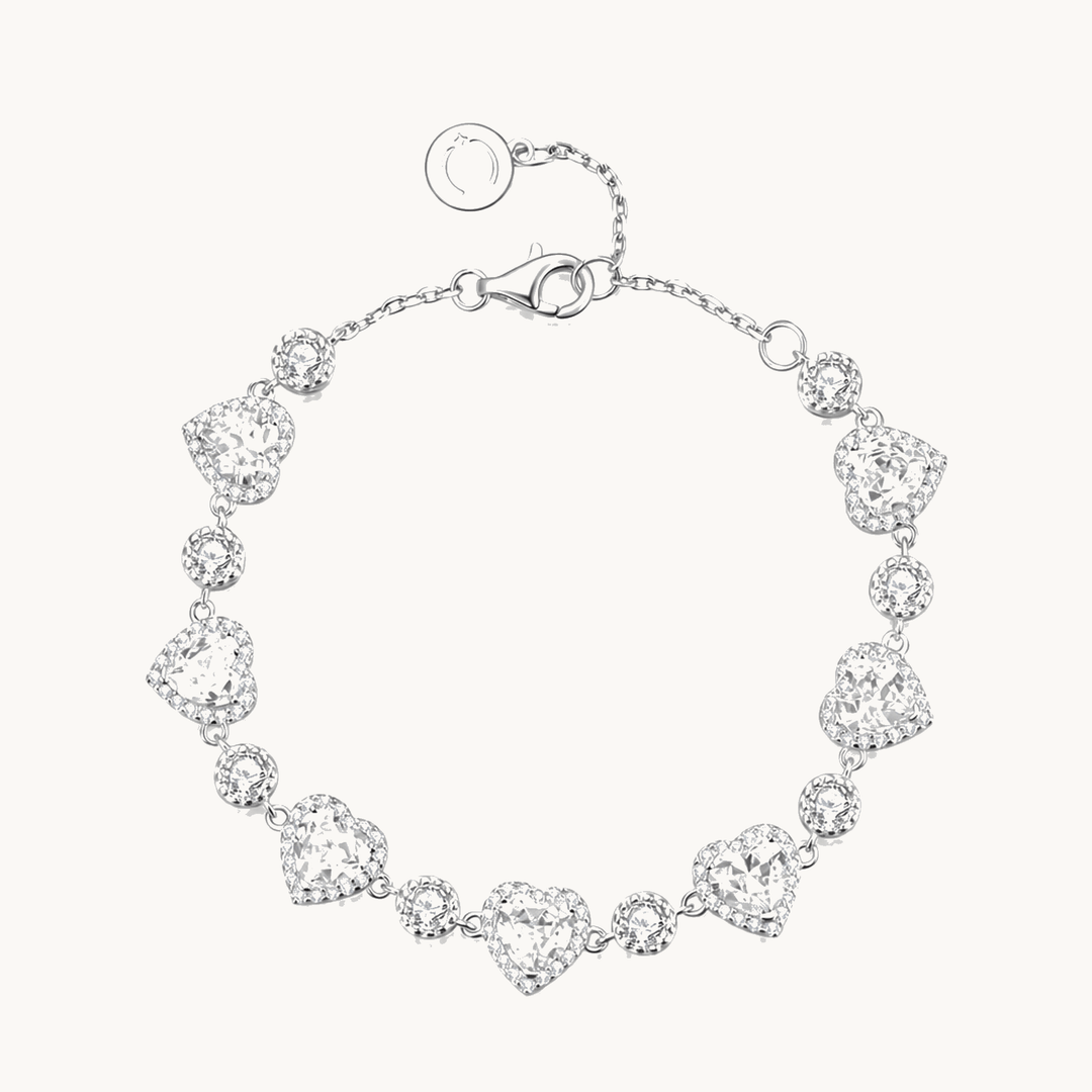 Lunavia™ – Heart Crystal Halo Bracelet