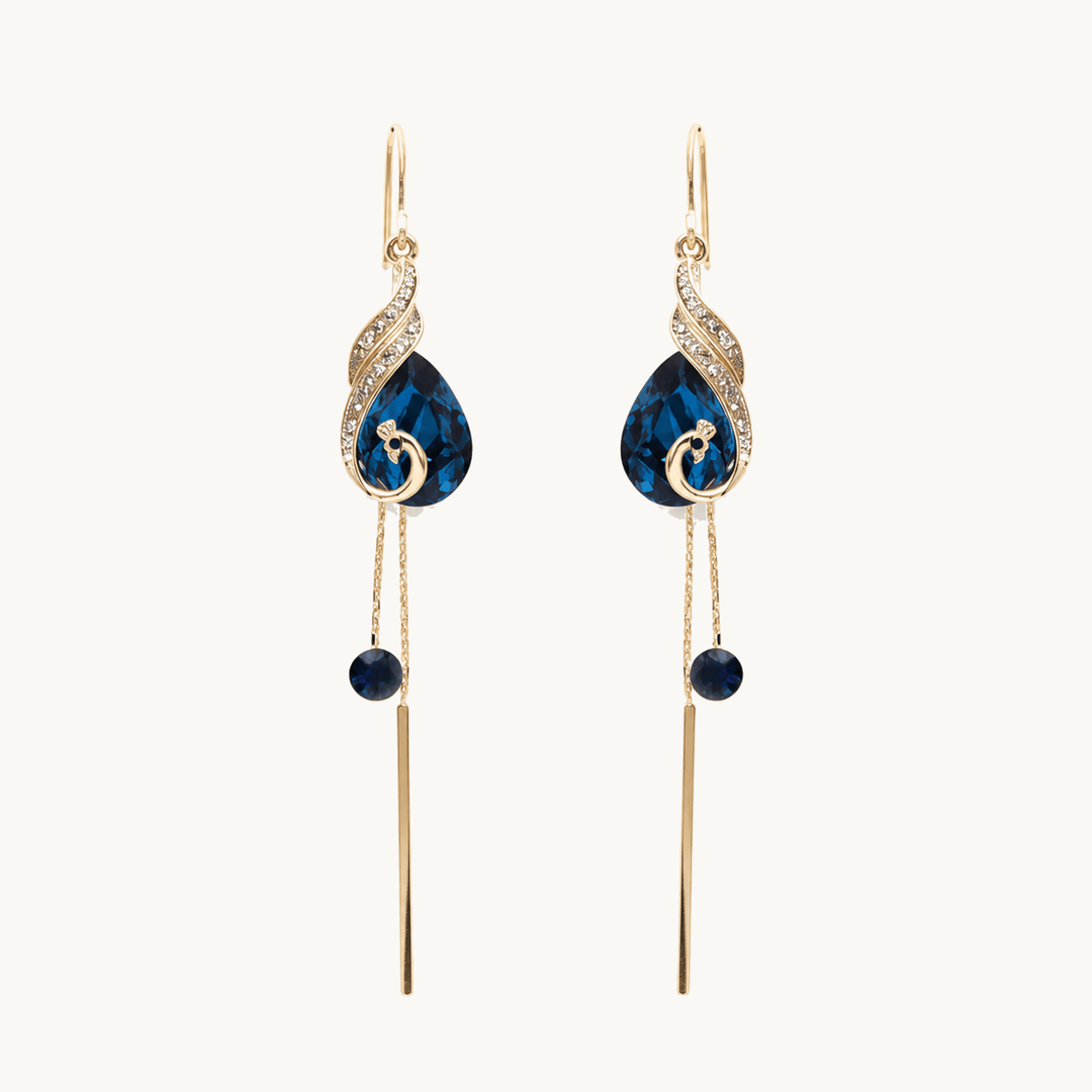 Lunavia™ - Sapphire Drop Earrings for Effortless Elegance