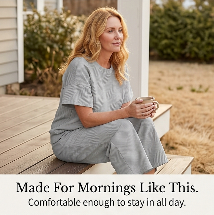 Lunavia™ – Textured Knit 2-Piece Lounge Set for Real Curves