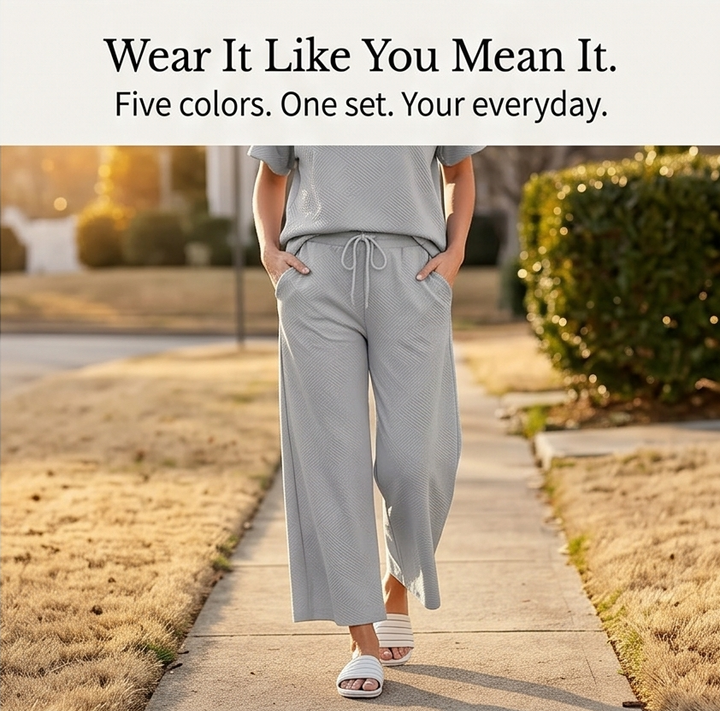Lunavia™ – Textured Knit 2-Piece Lounge Set for Real Curves