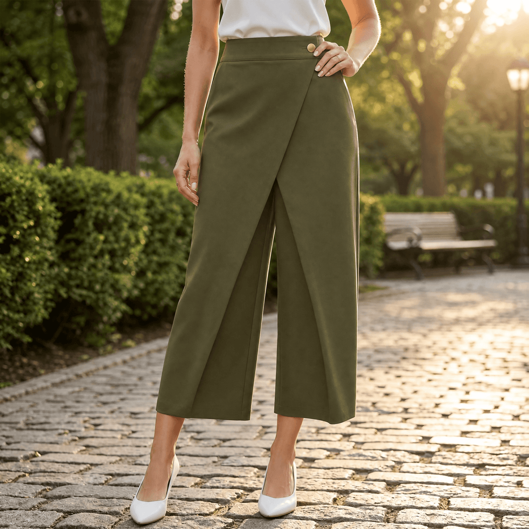Lunavia – Wrap-Front Wide-Leg Pants – Lark & Clover Lunavia – Wrap-Front Wide-Leg Pants – Lark & Clover