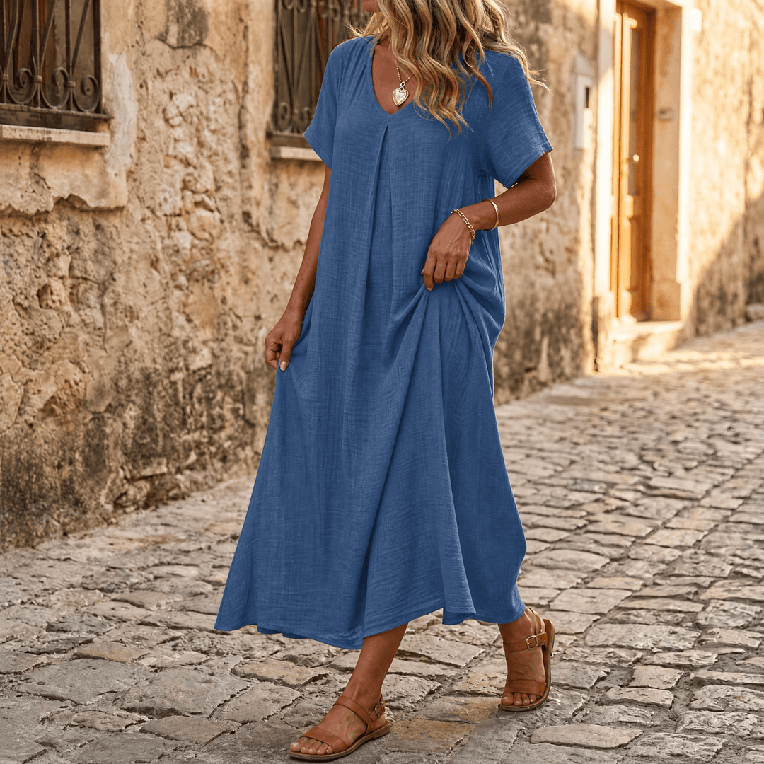 Lunessa – Women's breezy cotton linen summer dress – Lark & Clover