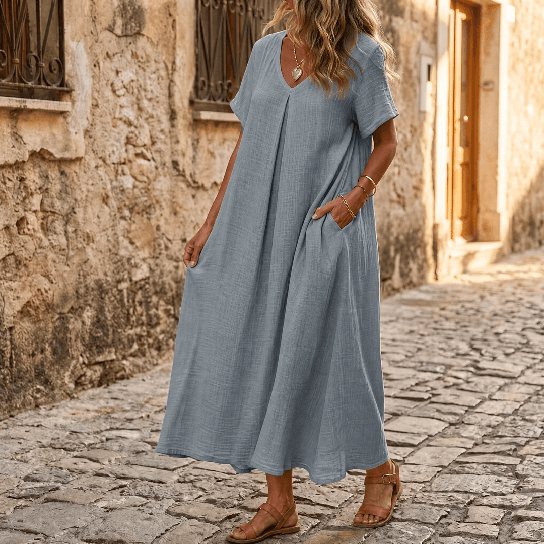 Lunessa – Women's breezy cotton linen summer dress – Lark & Clover