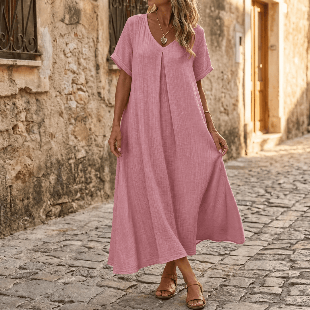 Lunessa – Women's breezy cotton linen summer dress – Lark & Clover