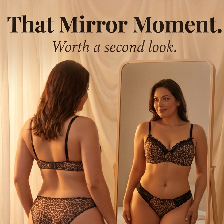Luxette™ Leopard Lace Push Up Bra and Panties Set