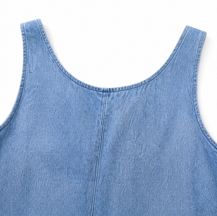 Marelle – Faux Two Piece Denim Look Shift Dress for Women