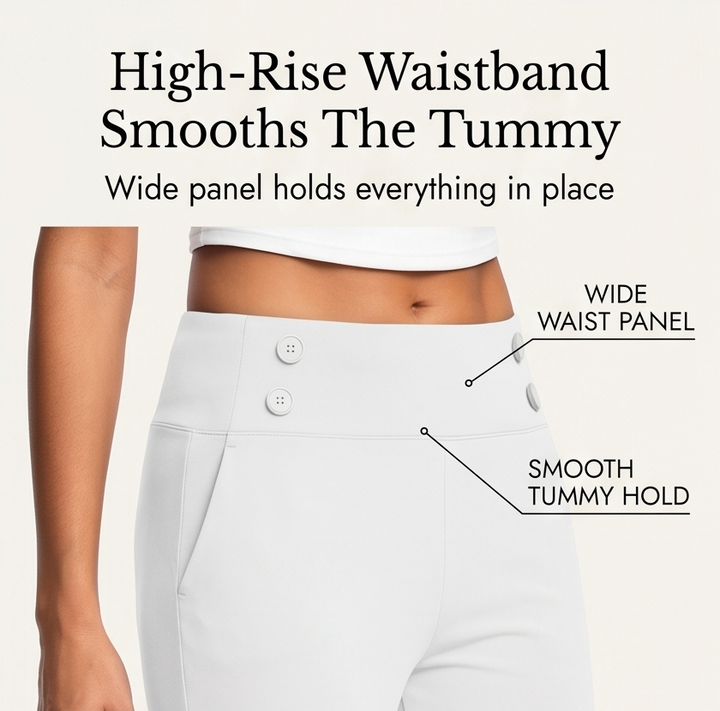 Marivella™ – High-Waist Stretch Capri Pants