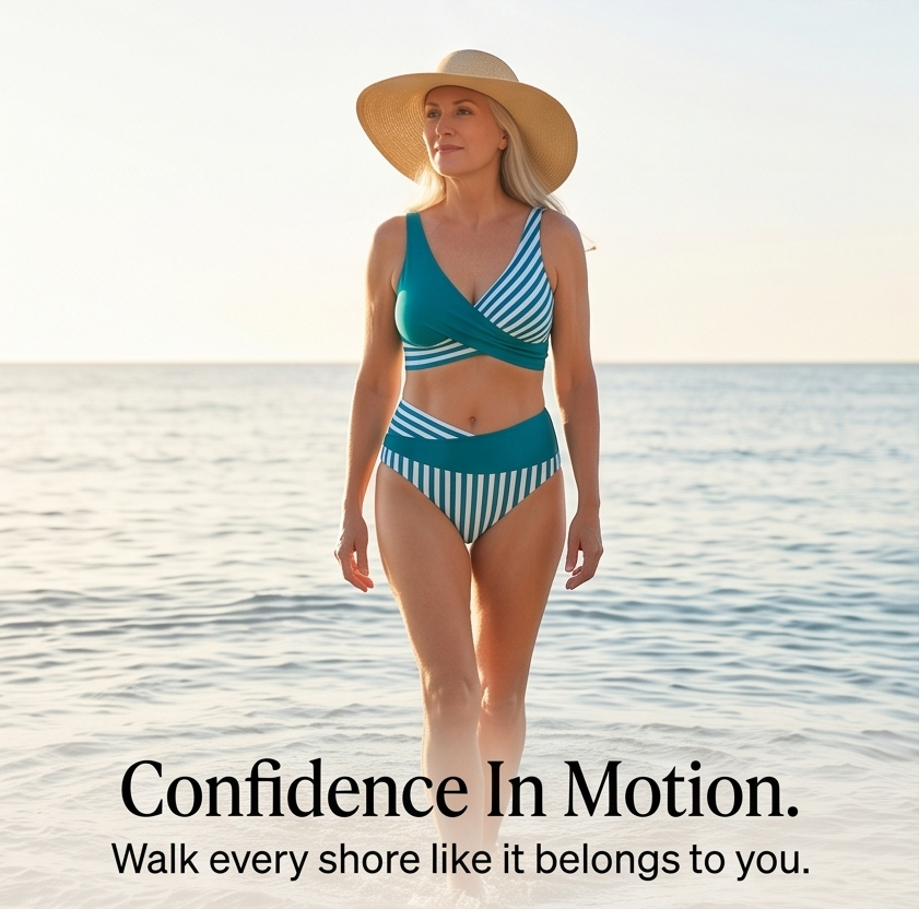 Marivelle™ – Wrap-Front High-Waisted Bikini