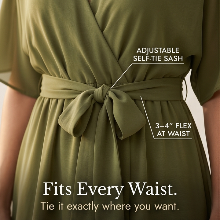 Mirabelle™ – Flowing V-Neck Midi Dress