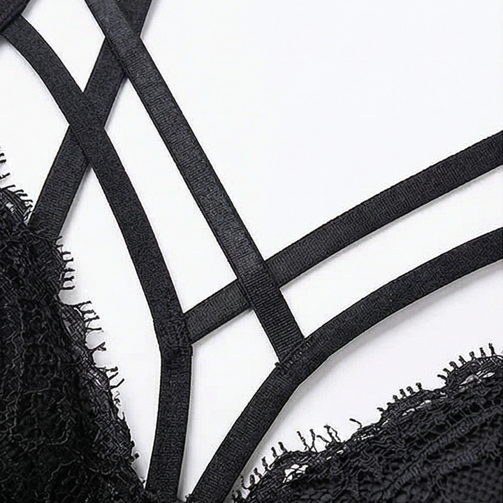 Noirette™ – Strappy Lace Bodysuit