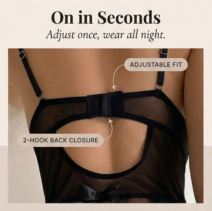 Noirette™ – Strappy Lace Bodysuit