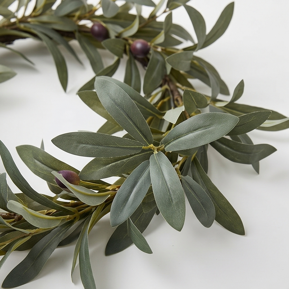 Olivelle™ – Warm-Glow Olive Wreath for Doors and Walls
