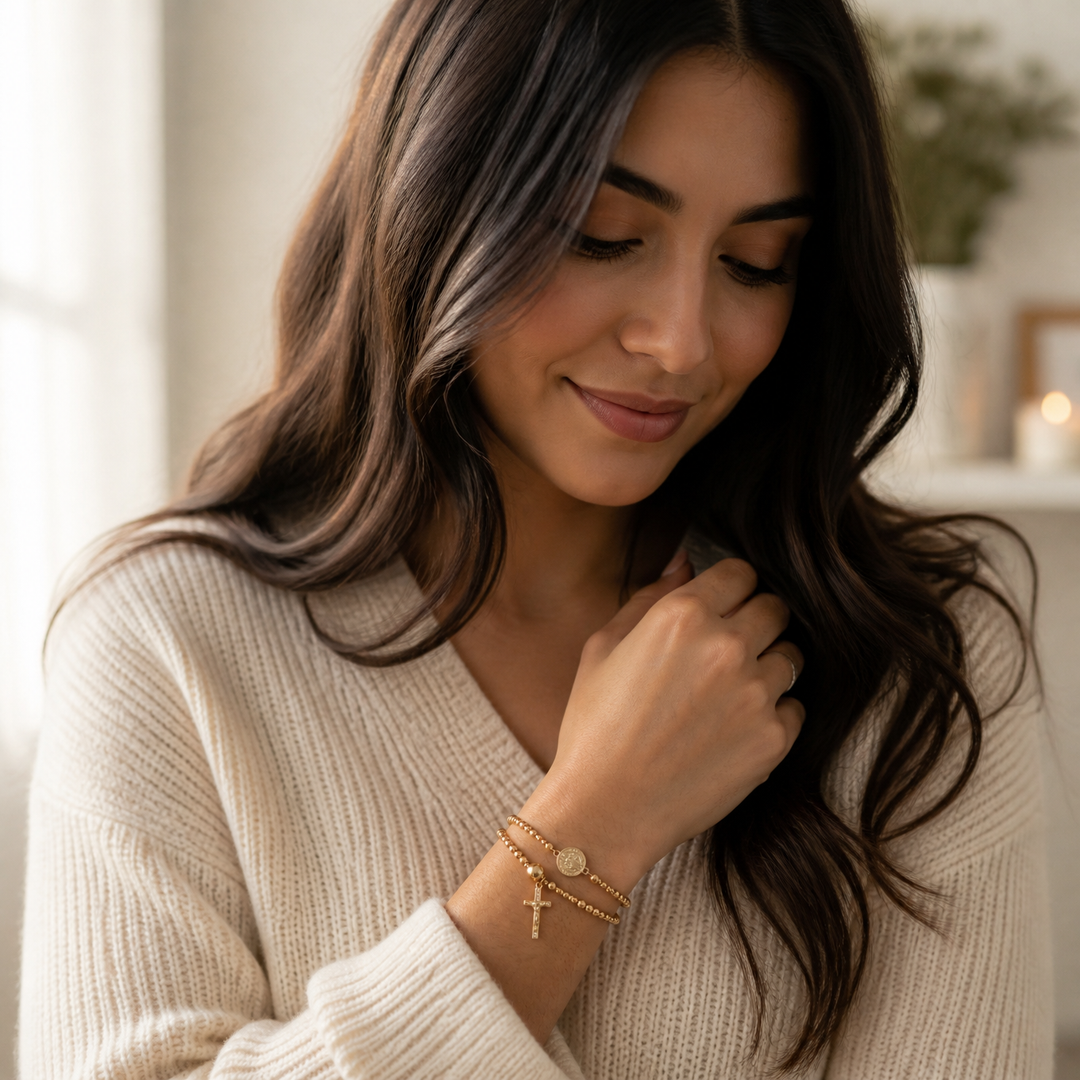 Belluna™ – Double Wrap Rosary Bracelet