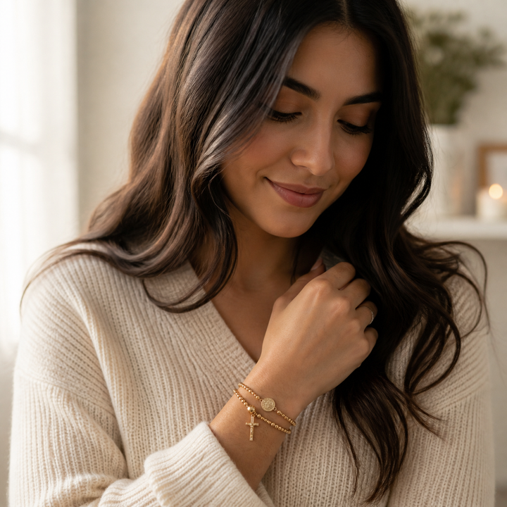 Belluna™ – Double Wrap Rosary Bracelet