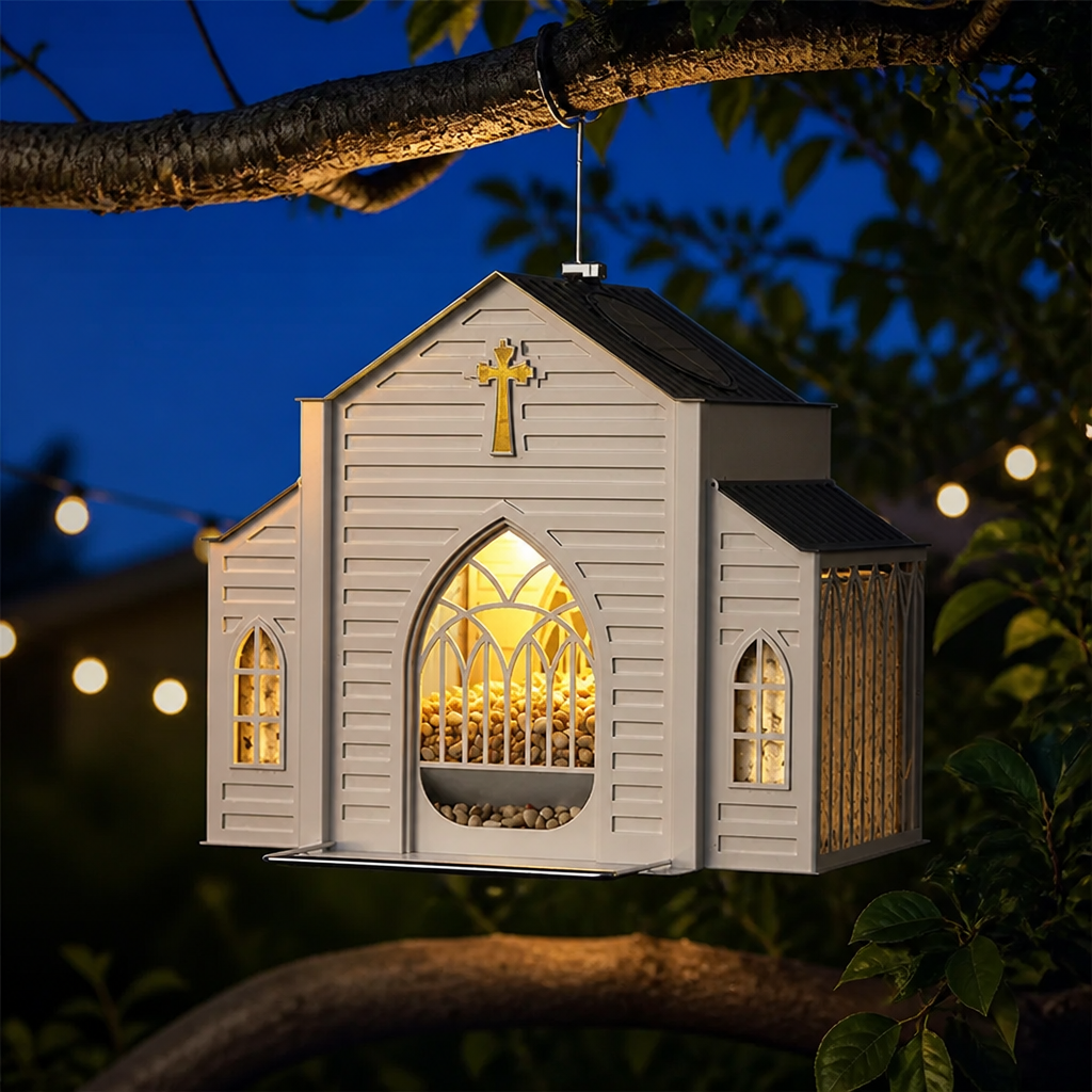 Sanctora™ – Solar Chapel Bird Feeder