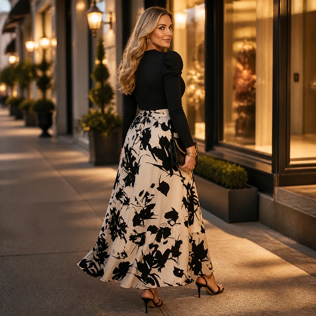 Florenza™ – Floral Tie-Waist Maxi Dress