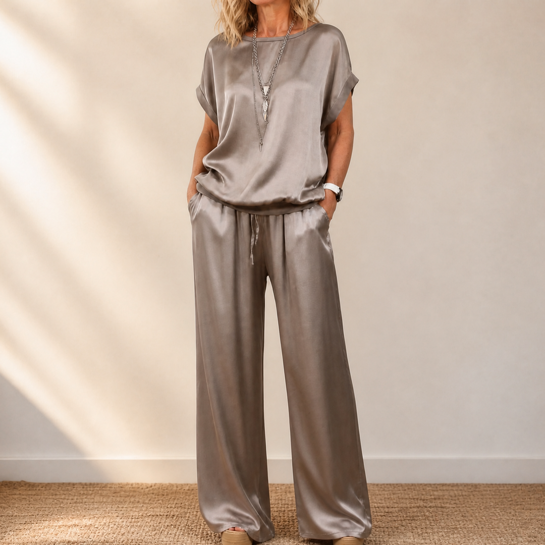 Nadine™ Two-Piece Set with Wide-Leg Trousers