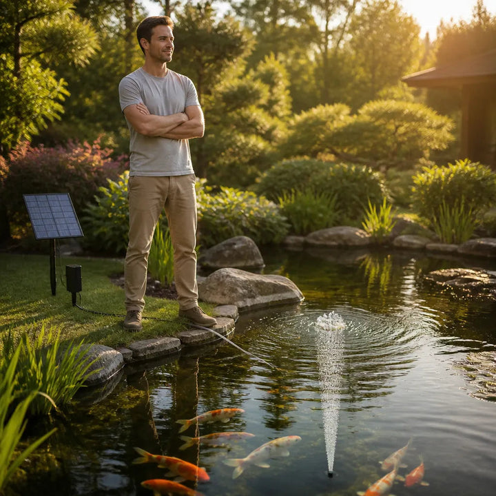 Solvio – Solar Pond Aerator with Fine Bubble Air Stone