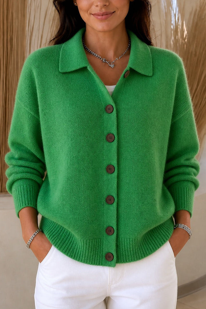Softshirt – Knit Collared Button-Down Cardigan