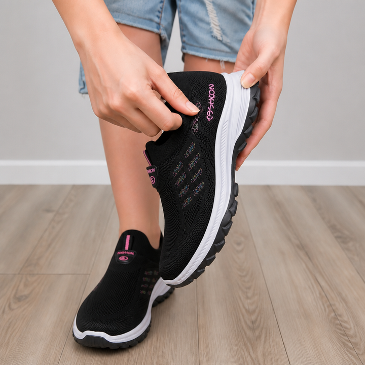 Flexwell – Stretch Knit Wide-Fit Slip-On Sneakers