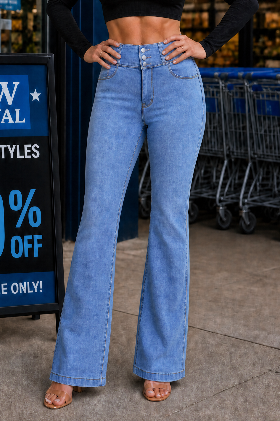 Flarelyn – High-Waisted Stretch Flare Jeans