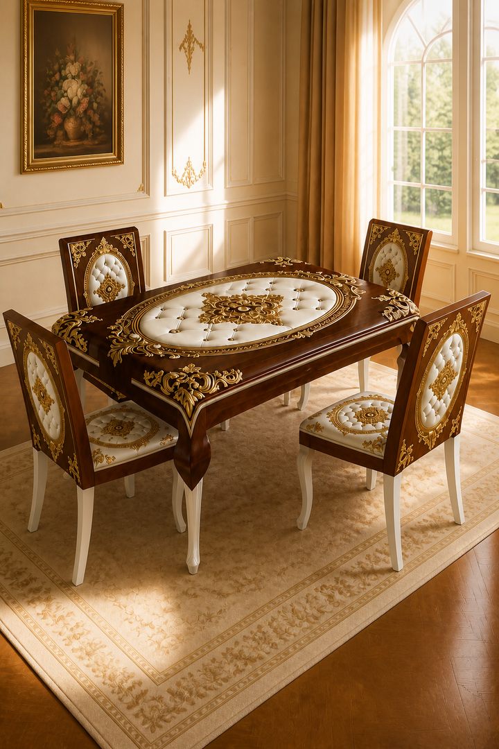 Tavolara – Ornate Embossed Tablecloth And Chair Cover Set