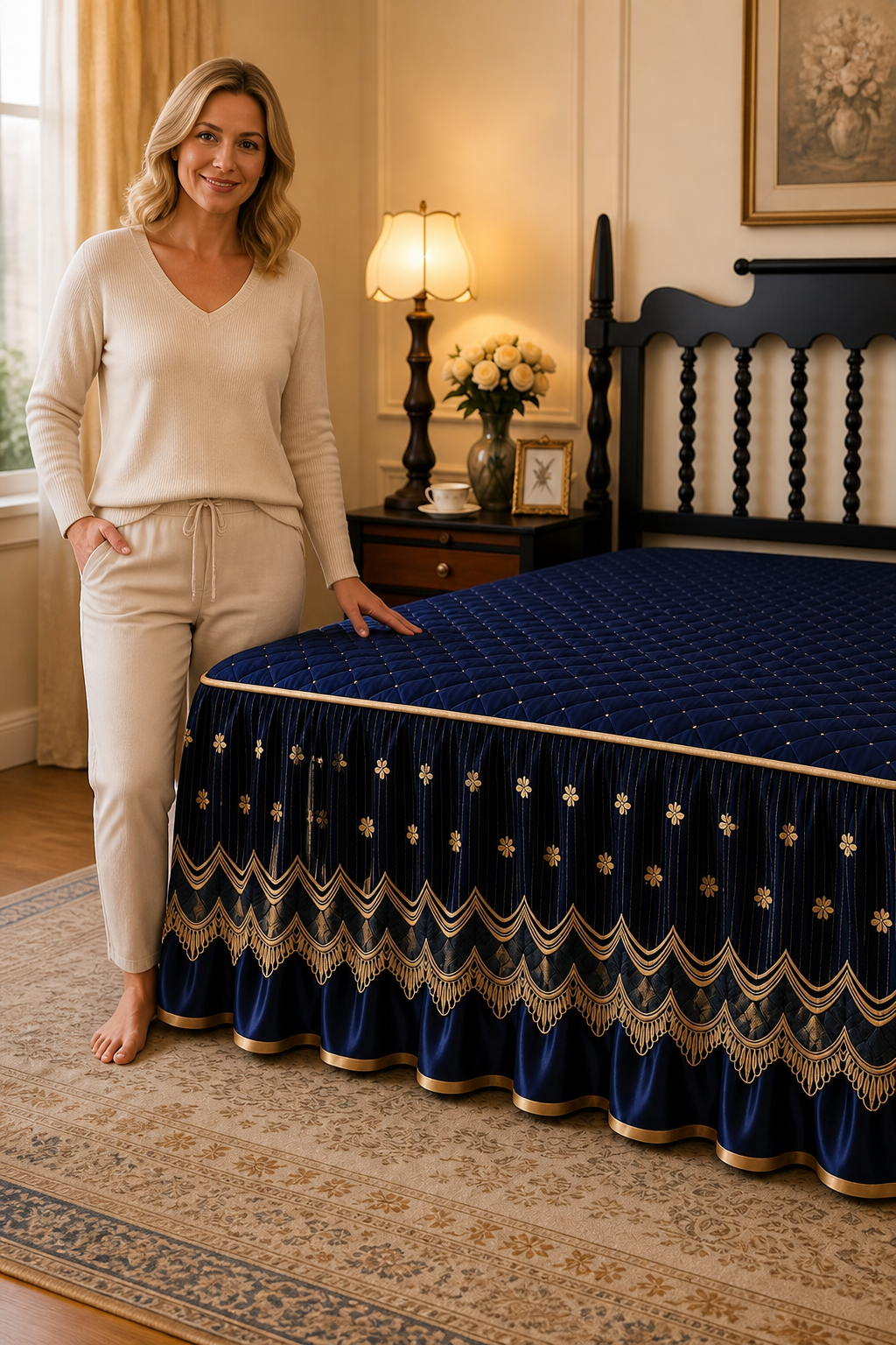 Linenna – Quilted Drop Bed Skirt